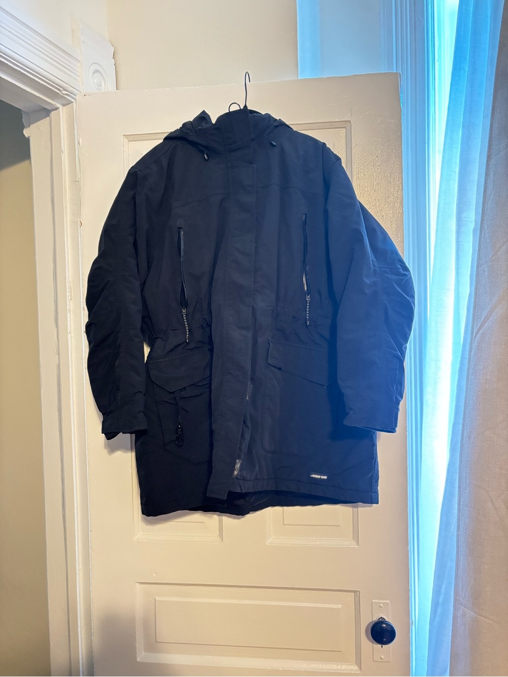 Black Hooded Parka Jacket